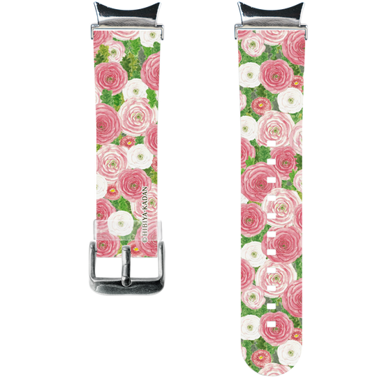 スマートウォッチクリアバンド［ 日比谷花壇 - ラナンキュラス&デイジー ］