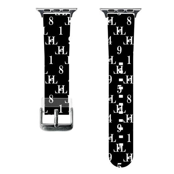 スマートウォッチクリアバンド［ Chell classy - Monogram - Black ］