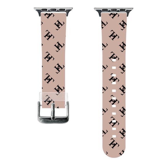 スマートウォッチクリアバンド［ Chell classy - Logo - Beige ］