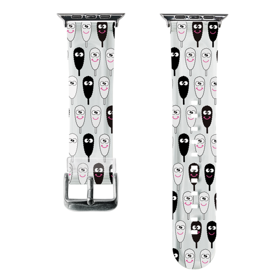 スマートウォッチクリアバンド［ クシニョロ - クシニョロ - モノクロ ］