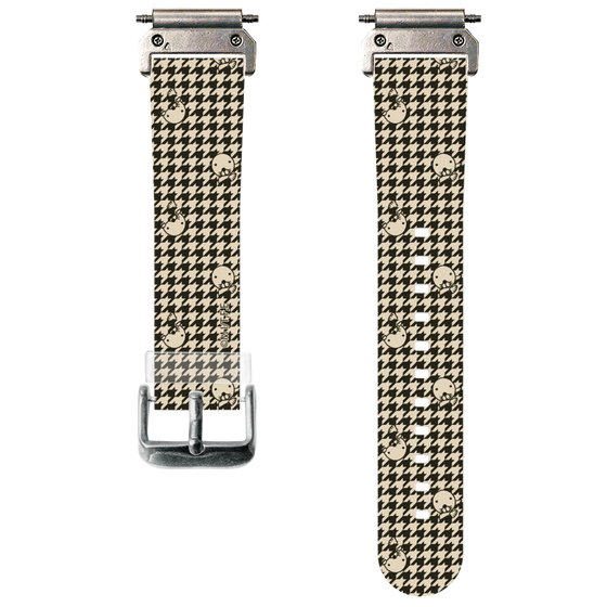 スマートウォッチクリアバンド［ ぼのぼの - ぼのぼの千鳥格子柄 - ブラック ］