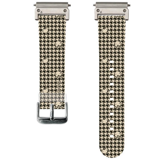 スマートウォッチクリアバンド［ ぼのぼの - ぼのぼの千鳥格子柄 - ブラック ］