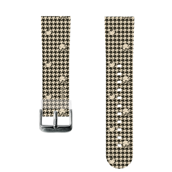 スマートウォッチクリアバンド［ ぼのぼの - ぼのぼの千鳥格子柄 - ブラック ］