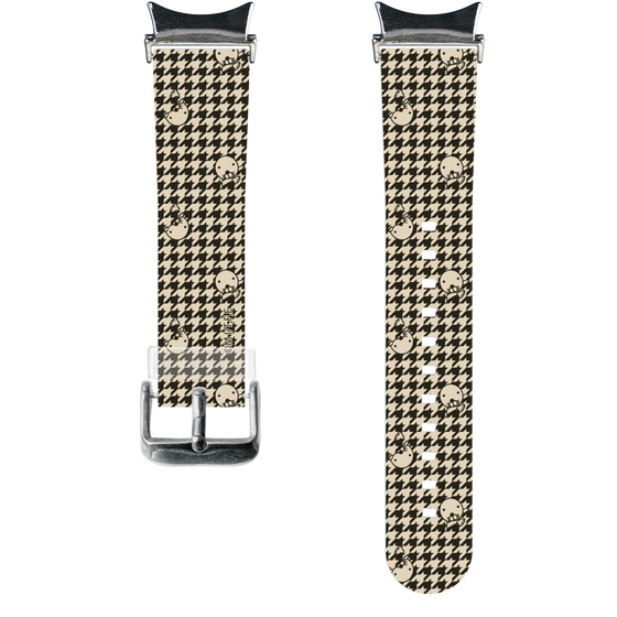 スマートウォッチクリアバンド［ ぼのぼの - ぼのぼの千鳥格子柄 - ブラック ］