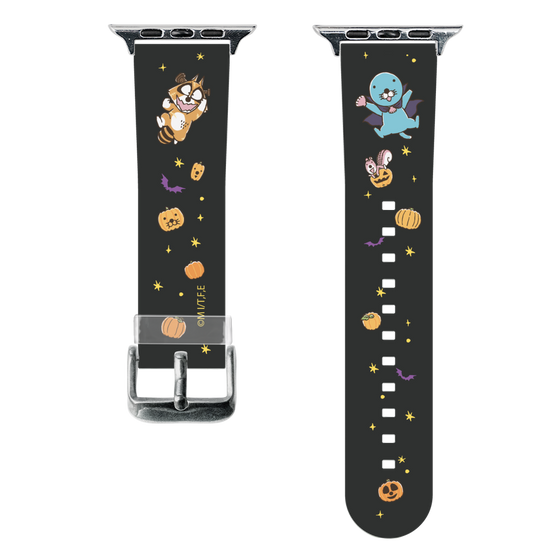 スマートウォッチクリアバンド［ ぼのぼの - ハロウィン集合 - ブラック ］