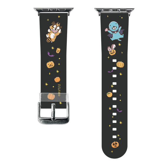 スマートウォッチクリアバンド［ ぼのぼの - ハロウィン集合 - ブラック ］