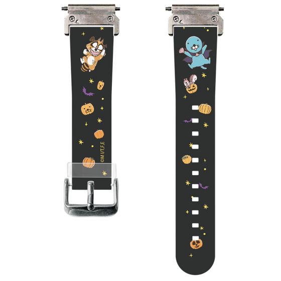 スマートウォッチクリアバンド［ ぼのぼの - ハロウィン集合 - ブラック ］