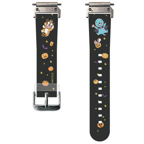 スマートウォッチクリアバンド［ ぼのぼの - ハロウィン集合 - ブラック ］
