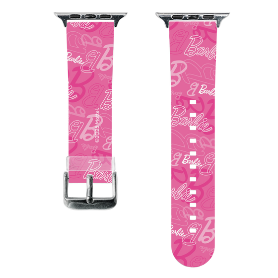 スマートウォッチクリアバンド［ Barbie - ロゴパターン1 ］