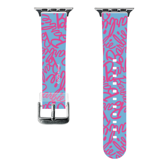 スマートウォッチクリアバンド［ Barbie - ロゴパターン2 ］