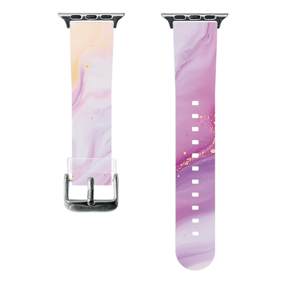 スマートウォッチクリアバンド［ Color Rain - オリジナル - Moonlit Mauve ］