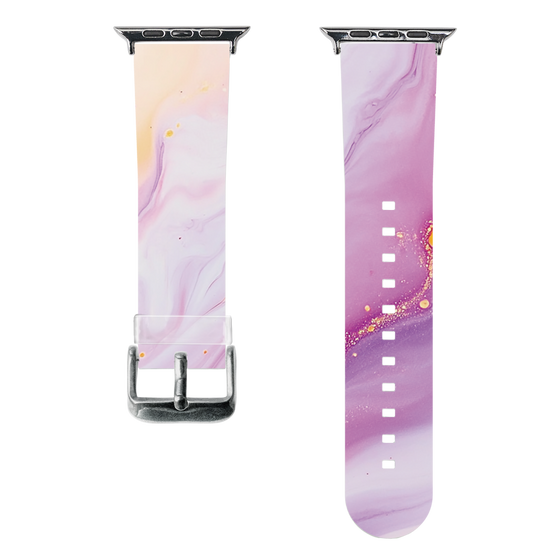 スマートウォッチクリアバンド［ Color Rain - オリジナル - Moonlit Mauve ］