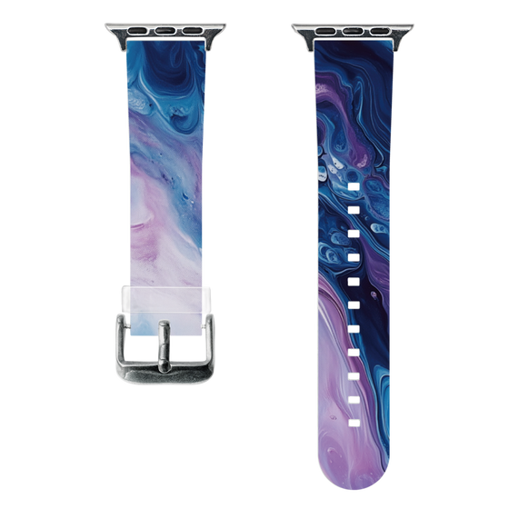 スマートウォッチクリアバンド［ Color Rain - オリジナル - Twilight Ink ］