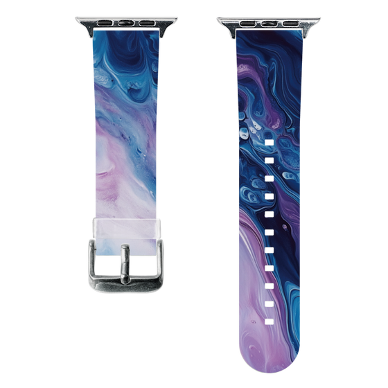 スマートウォッチクリアバンド［ Color Rain - オリジナル - Twilight Ink ］