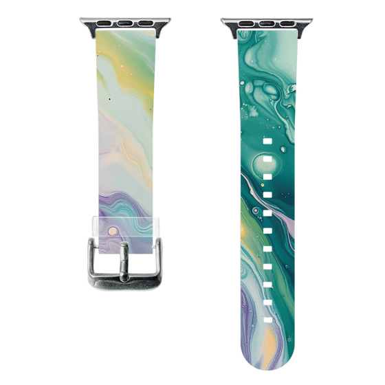 スマートウォッチクリアバンド［ Color Rain - オリジナル - Dusky Forest ］