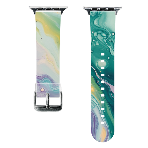 スマートウォッチクリアバンド［ Color Rain - オリジナル - Dusky Forest ］