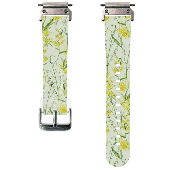 スマートウォッチクリアバンド［ 日比谷花壇 - DelicateGeometry - ライトグリーン ］