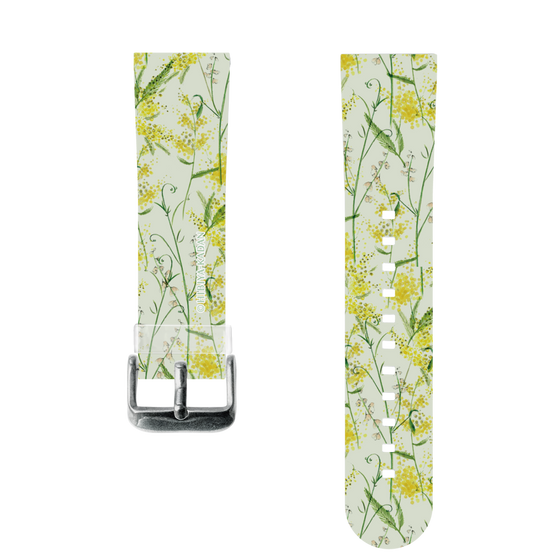 スマートウォッチクリアバンド［ 日比谷花壇 - DelicateGeometry - ライトグリーン ］