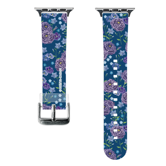 スマートウォッチクリアバンド［ 日比谷花壇 - FloralSymphony - ネイビー ］