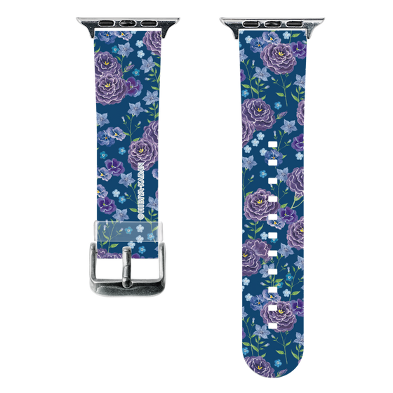 スマートウォッチクリアバンド［ 日比谷花壇 - FloralSymphony - ネイビー ］