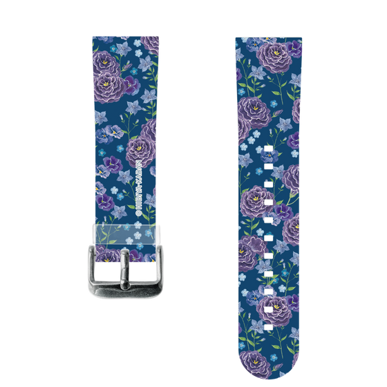スマートウォッチクリアバンド［ 日比谷花壇 - FloralSymphony - ネイビー ］