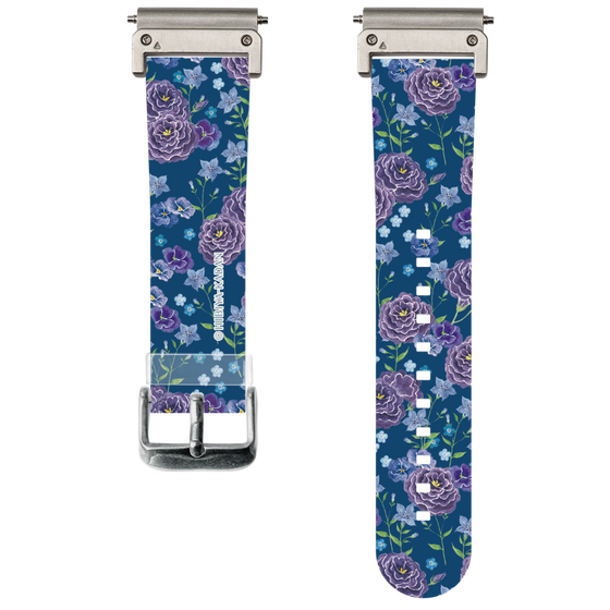 スマートウォッチクリアバンド［ 日比谷花壇 - FloralSymphony - ネイビー ］