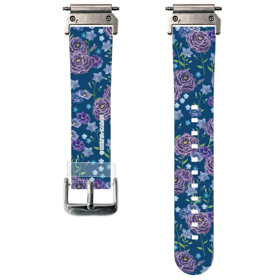 スマートウォッチクリアバンド［ 日比谷花壇 - FloralSymphony - ネイビー ］