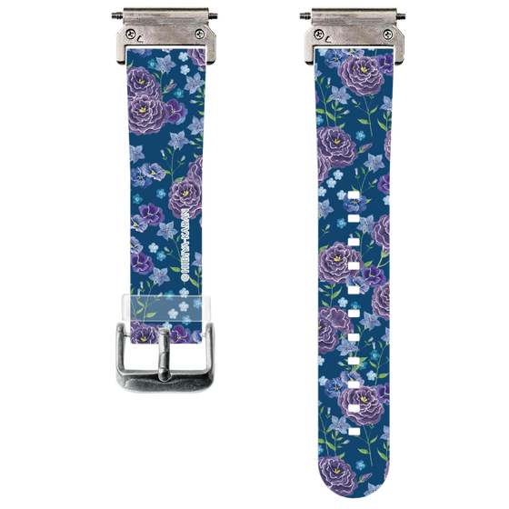 スマートウォッチクリアバンド［ 日比谷花壇 - FloralSymphony - ネイビー ］