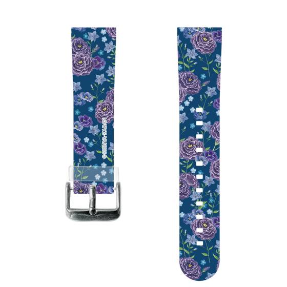 スマートウォッチクリアバンド［ 日比谷花壇 - FloralSymphony - ネイビー ］