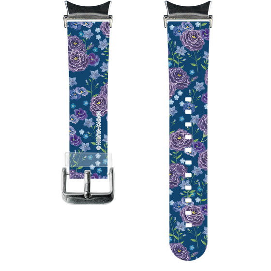 スマートウォッチクリアバンド［ 日比谷花壇 - FloralSymphony - ネイビー ］
