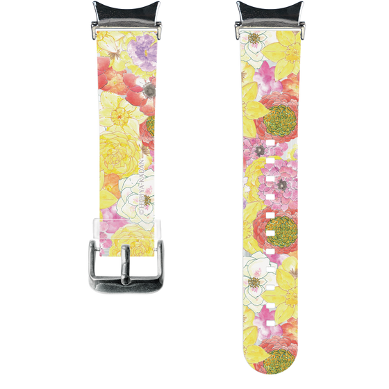 スマートウォッチクリアバンド［ 日比谷花壇 - HarmonyinBloom - イエロー ］