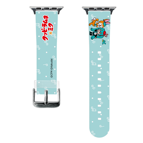 スマートウォッチクリアバンド［ 初音ミク×クッピーラムネ - 初音ミク×クッピー - デフォルメイラスト ］