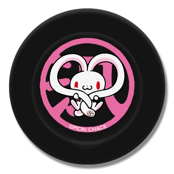 スマートグリップスタンド [ Black ]［ 汎用うさぎ - ワンポイント ］
