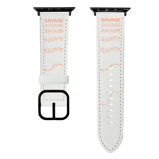 スマートウォッチレザーバンド［ SAVAGE Orange ］