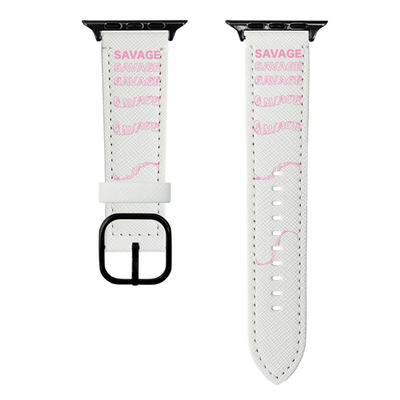 スマートウォッチレザーバンド［ SAVAGE Pink ］
