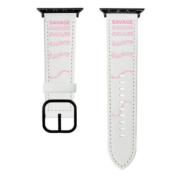 スマートウォッチレザーバンド［ SAVAGE Pink ］