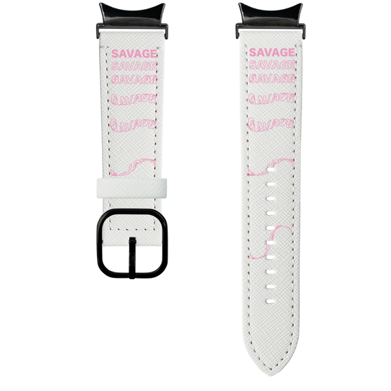 スマートウォッチレザーバンド［ SAVAGE Pink ］