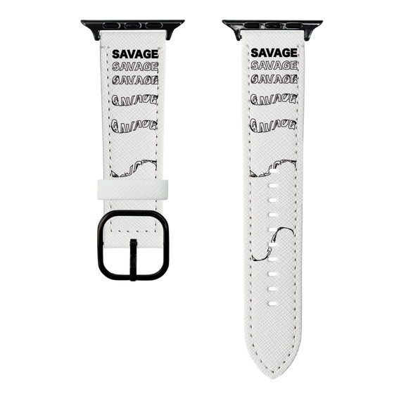スマートウォッチレザーバンド［ SAVAGE Black ］