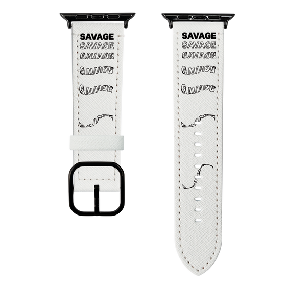 スマートウォッチレザーバンド［ SAVAGE Black ］