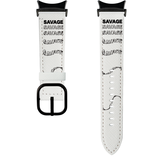 スマートウォッチレザーバンド［ SAVAGE Black ］