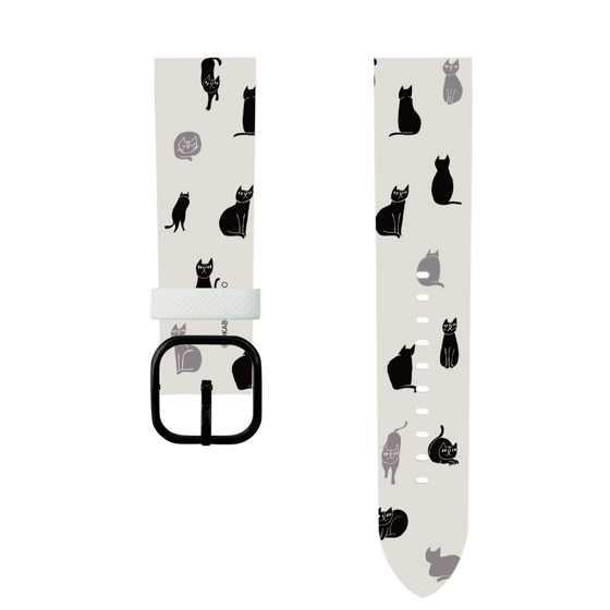 スマートウォッチレザーバンド［ おかべてつろう - うしろ向き、まえ向き ］