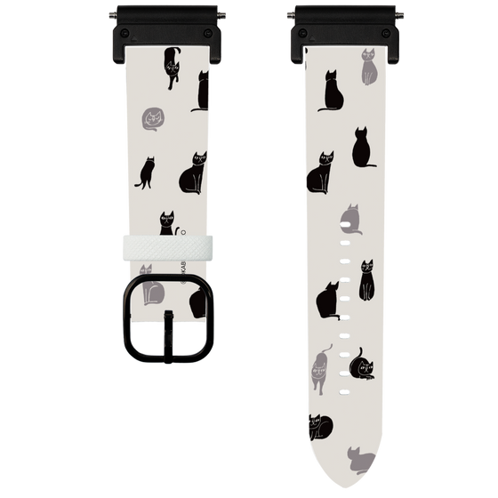 スマートウォッチレザーバンド［ おかべてつろう - うしろ向き、まえ向き ］