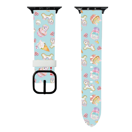 スマートウォッチレザーバンド［ SWIMMER - ユニコーンパーティー ］