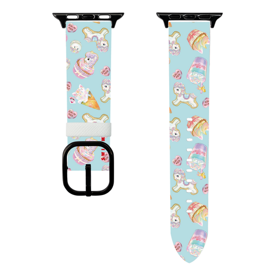 スマートウォッチレザーバンド［ SWIMMER - ユニコーンパーティー ］