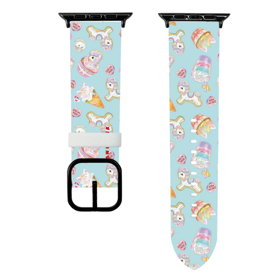 スマートウォッチレザーバンド［ SWIMMER - ユニコーンパーティー ］