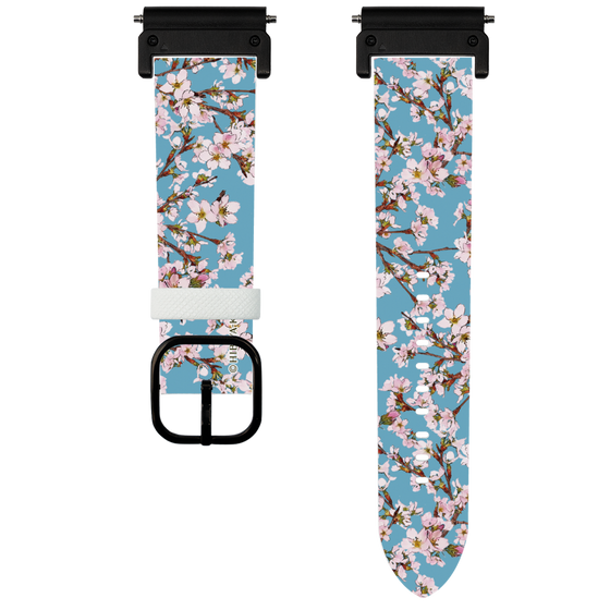 スマートウォッチレザーバンド［ 日比谷花壇 - サクラ - ライトブルー ］