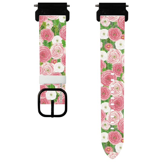 スマートウォッチレザーバンド［ 日比谷花壇 - ラナンキュラス&デイジー ］