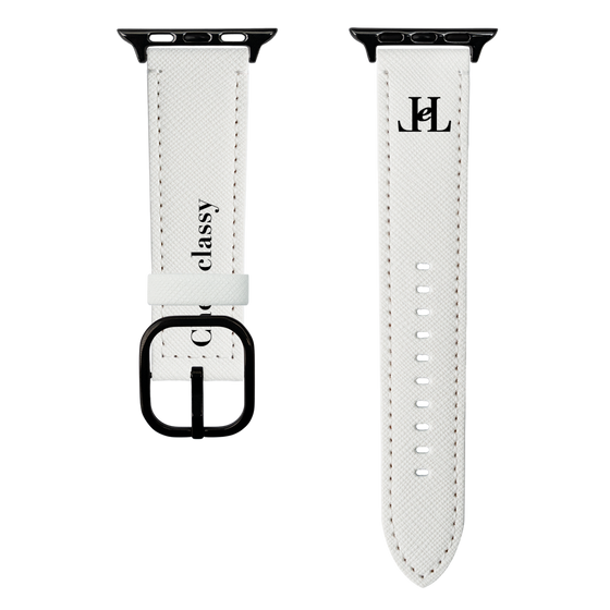 スマートウォッチレザーバンド［ Chell classy - Simple Logo ］