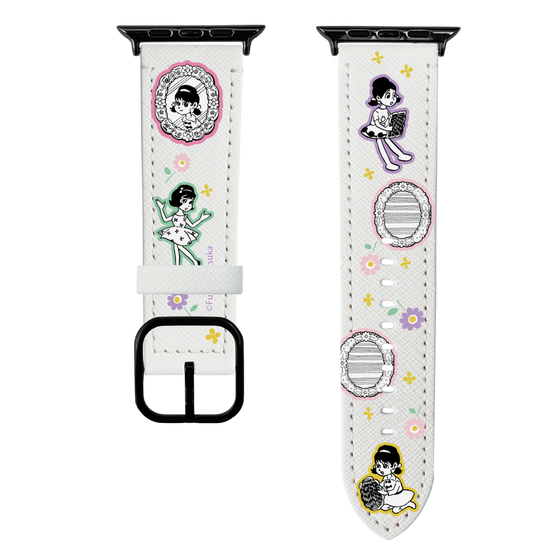 スマートウォッチレザーバンド［ ひみつのアッコちゃん - ステッカー ］