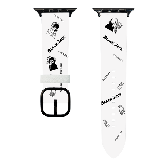 スマートウォッチレザーバンド［ ブラック・ジャック - 総柄 ］